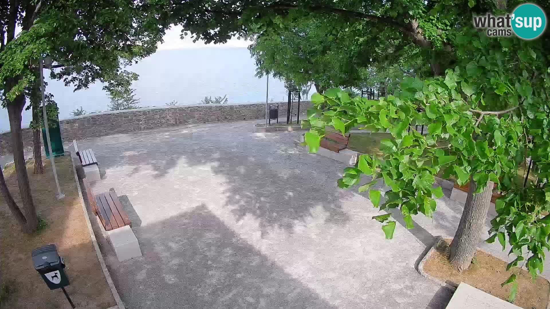 Senj Live Cam – Writers’ Park and the Velebit Channel