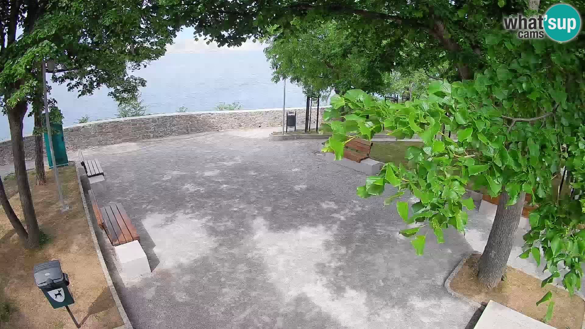 Senj Live Webcam – Schriftstellerpark und Velebit-Kanal