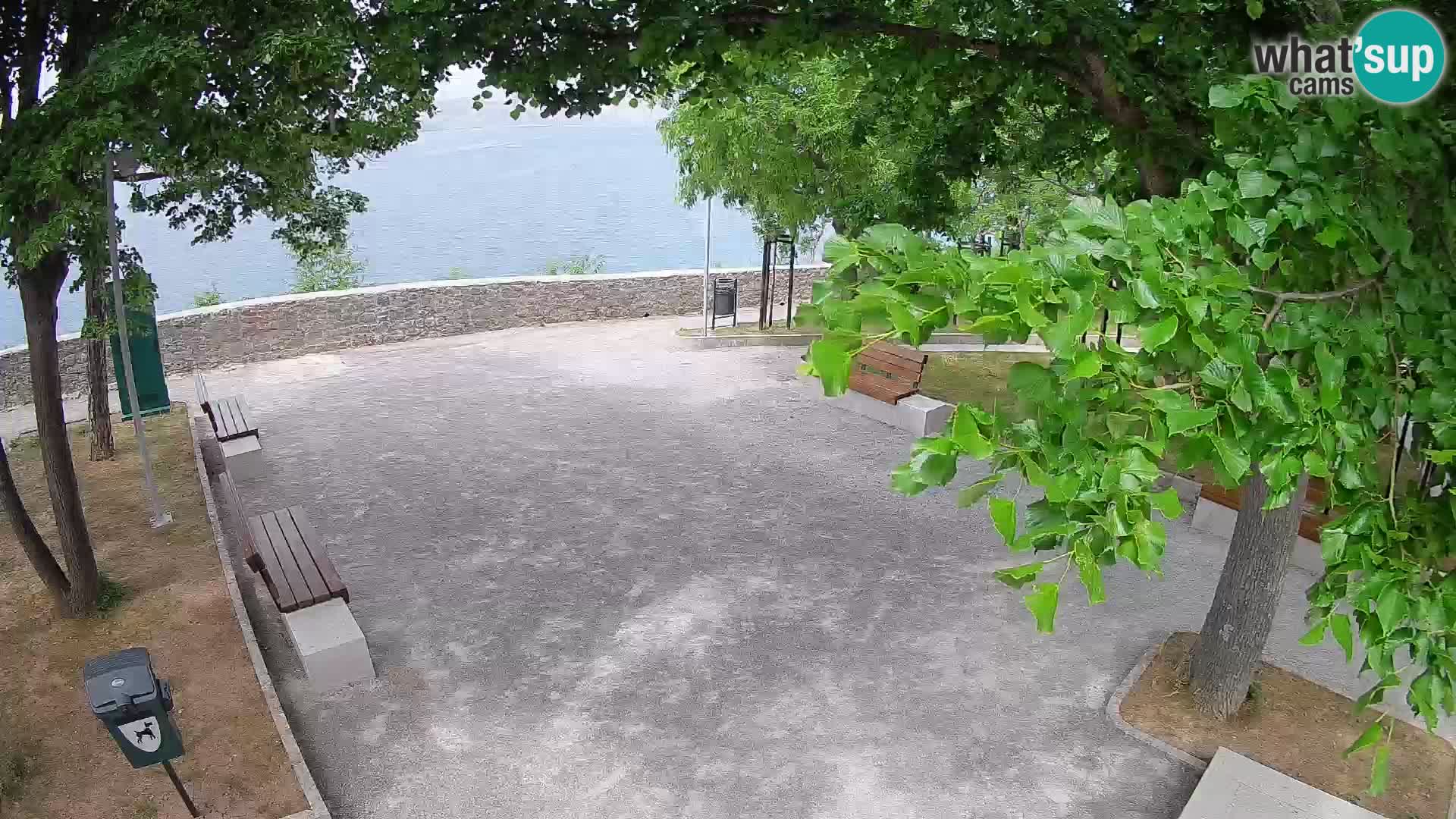 Senj Live Cam – Writers’ Park and the Velebit Channel