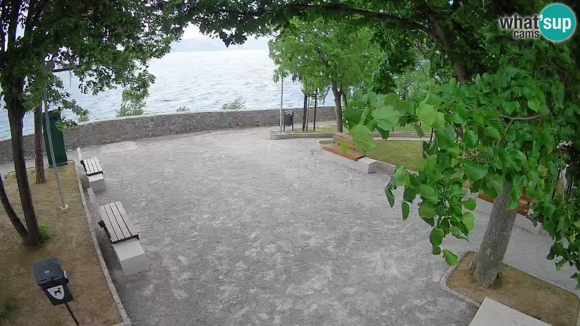 Senj Live Cam – Writers’ Park and the Velebit Channel