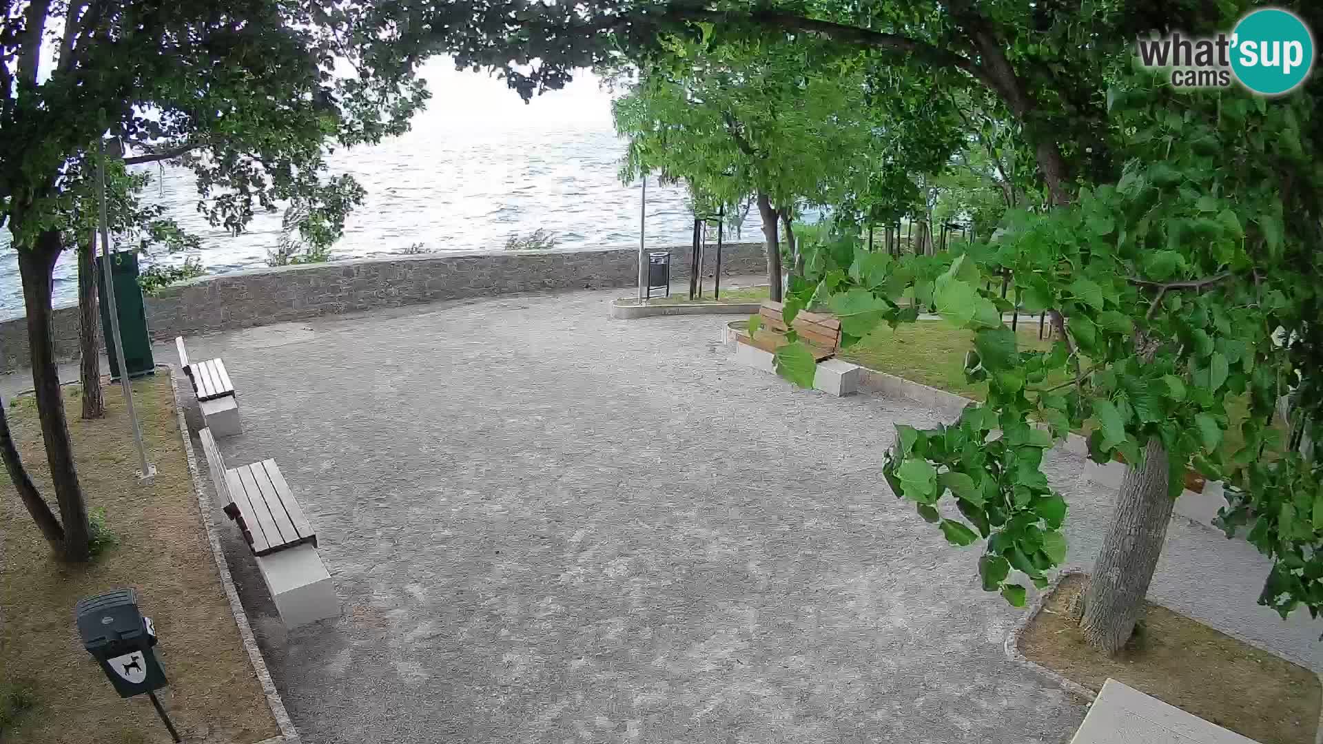 Senj Live Cam – Writers’ Park and the Velebit Channel