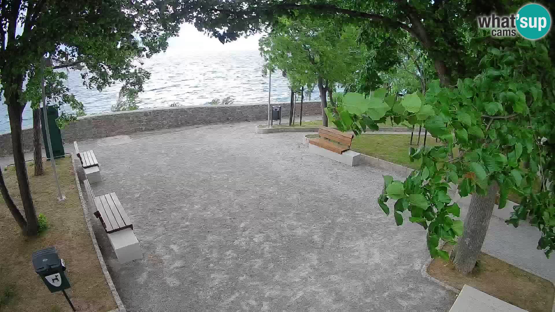 Senj Live Cam – Writers’ Park and the Velebit Channel