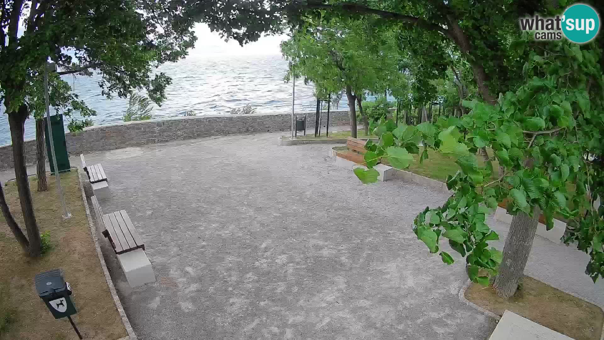 Senj Live Cam – Writers’ Park and the Velebit Channel