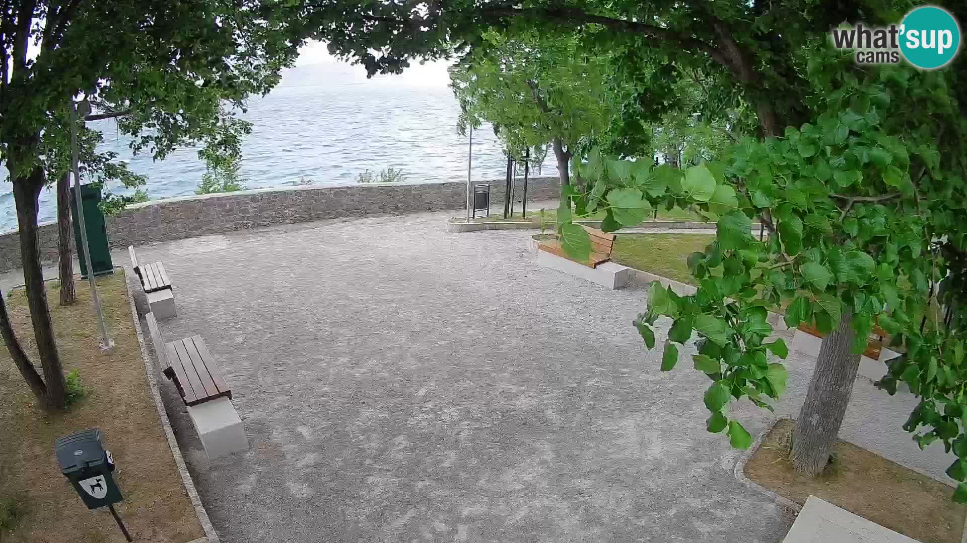 Senj Live Cam – Writers’ Park and the Velebit Channel