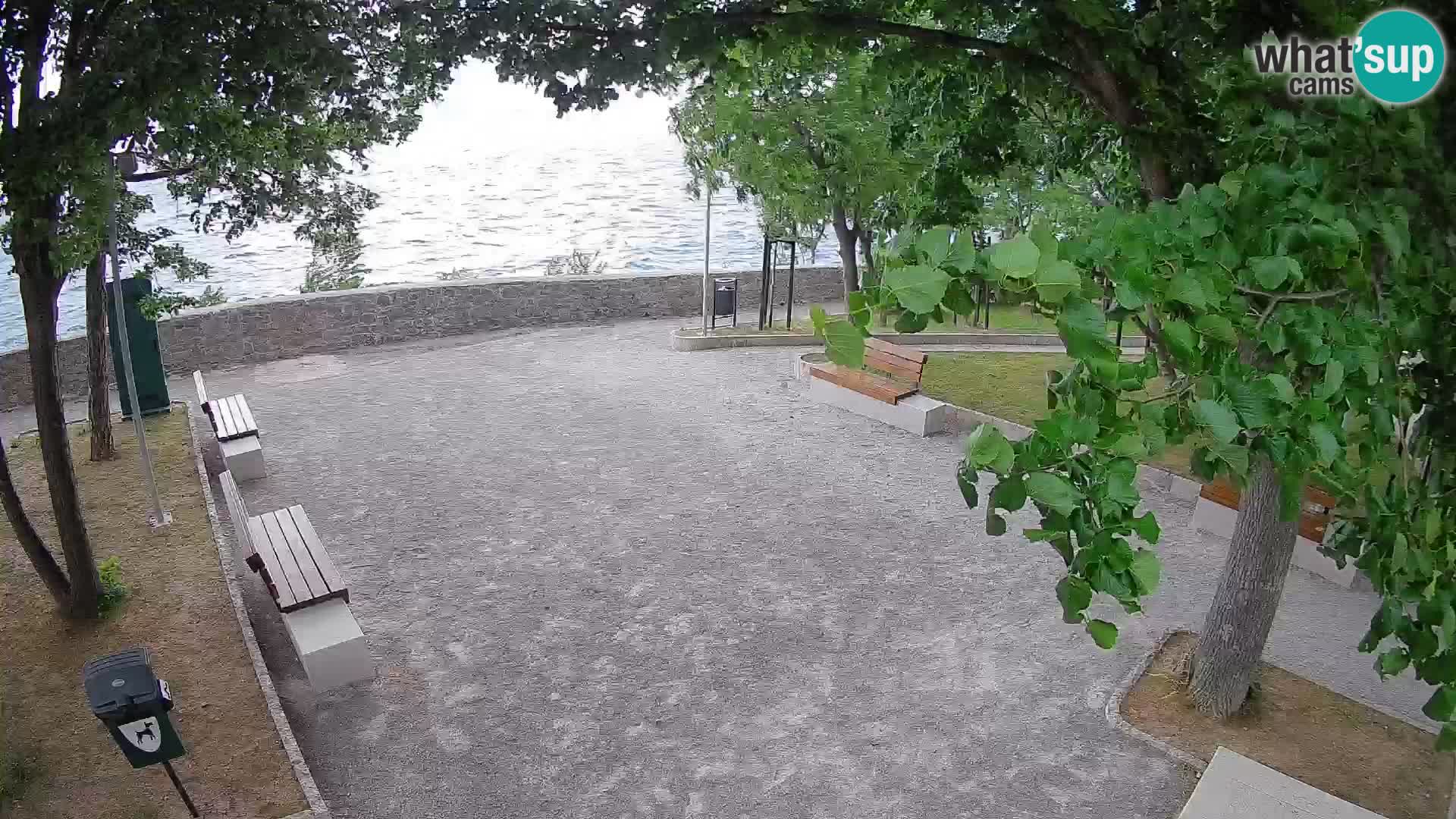 Senj Live Webcam – Schriftstellerpark und Velebit-Kanal