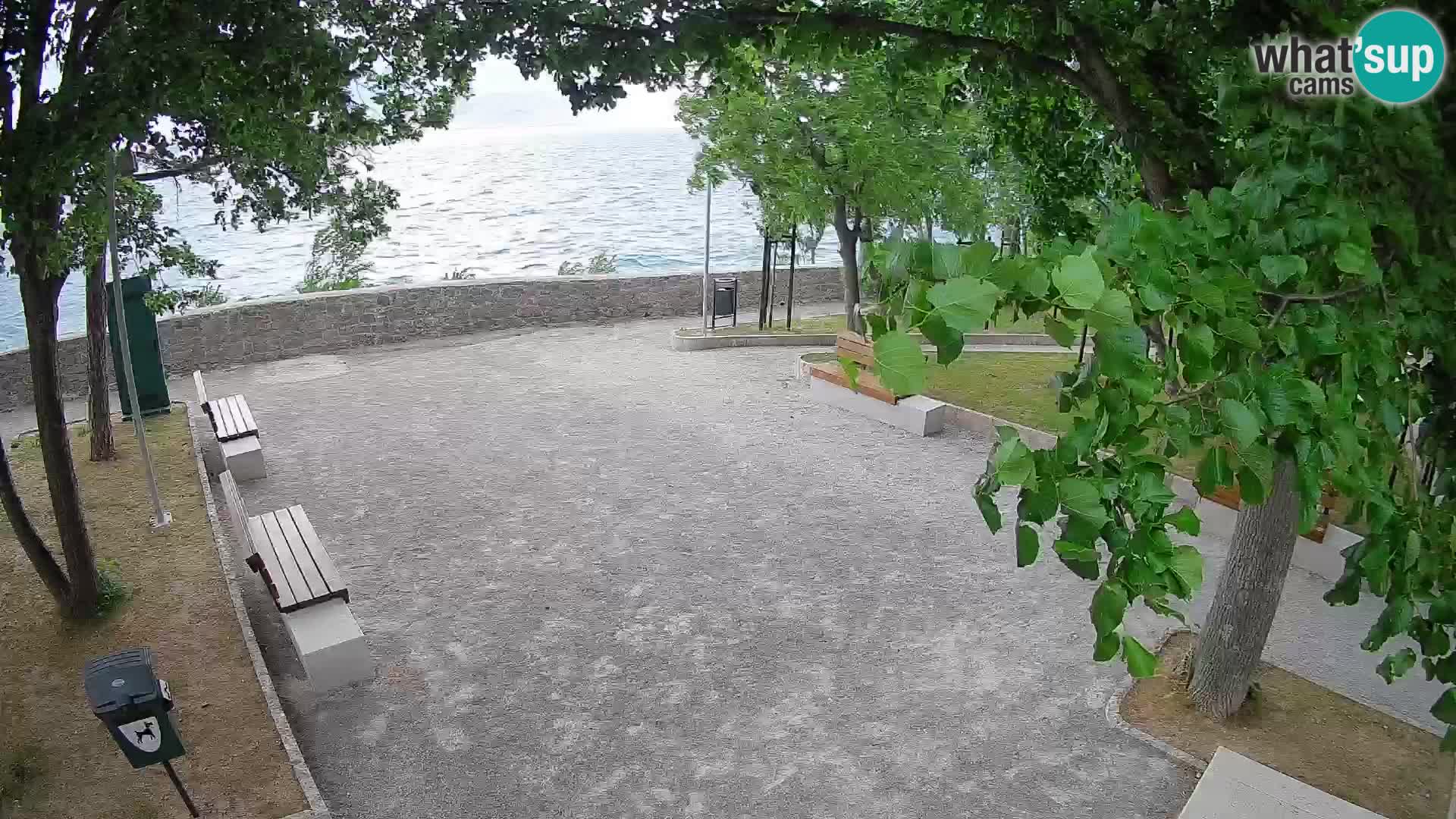 Senj Live Cam – Writers’ Park and the Velebit Channel