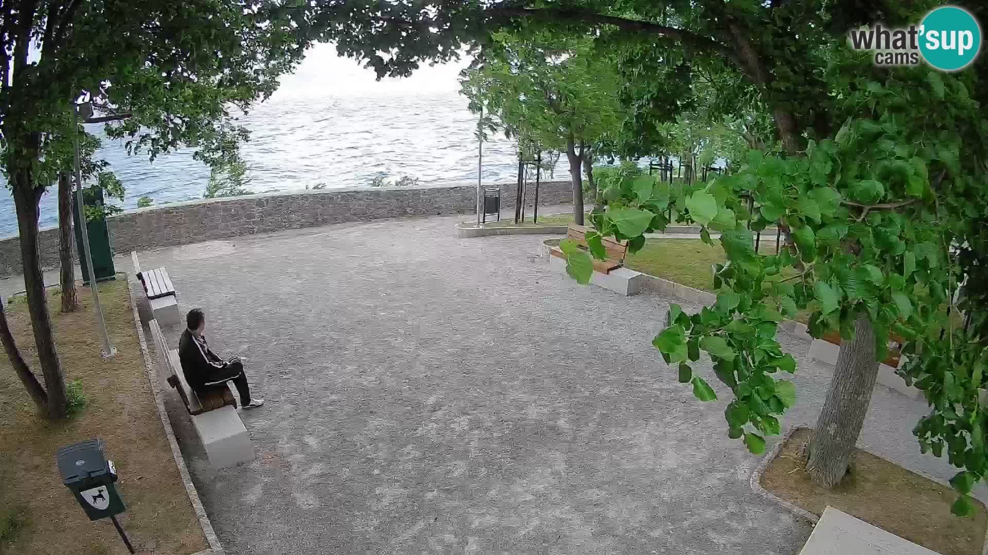 Senj Live Webcam – Schriftstellerpark und Velebit-Kanal