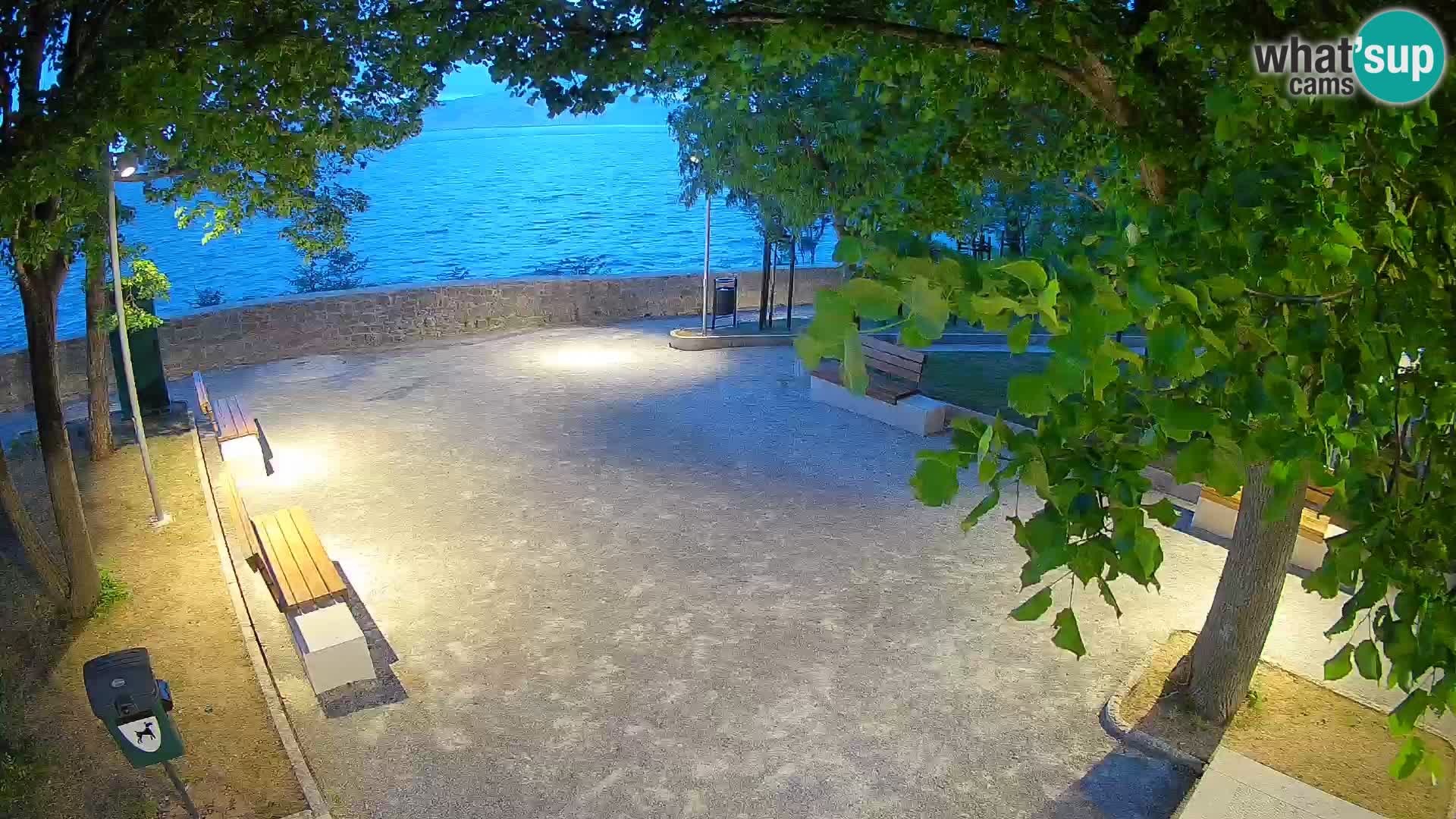 Senj Live Cam – Writers’ Park and the Velebit Channel