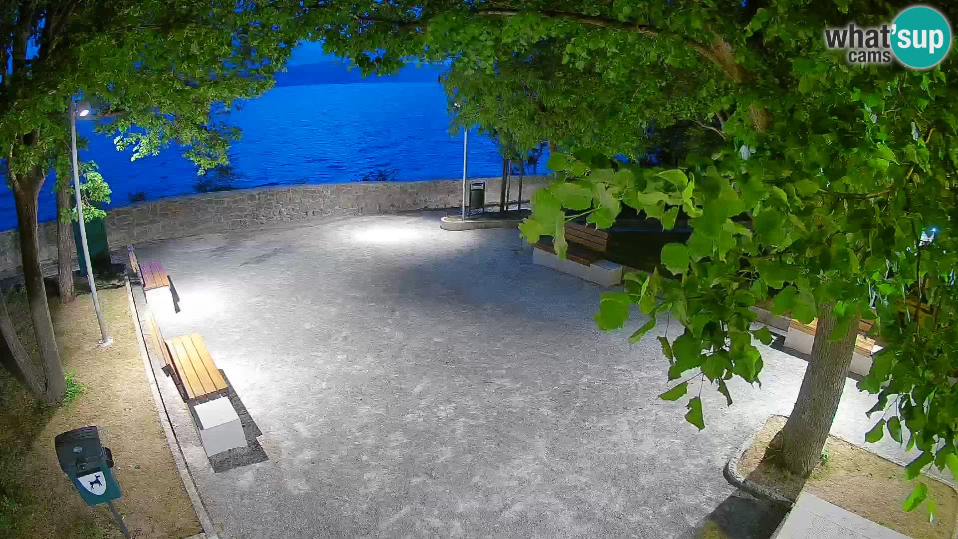 Senj Live Webcam – Schriftstellerpark und Velebit-Kanal