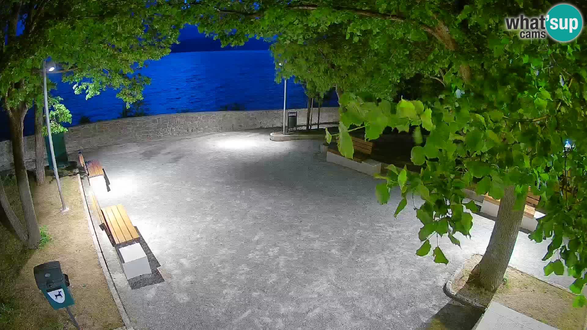 Senj Live Webcam – Schriftstellerpark und Velebit-Kanal