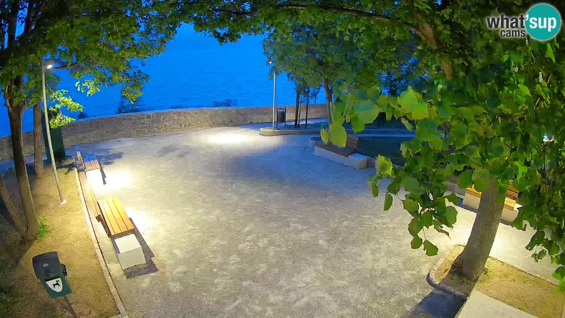 Senj Live Cam – Writers’ Park and the Velebit Channel