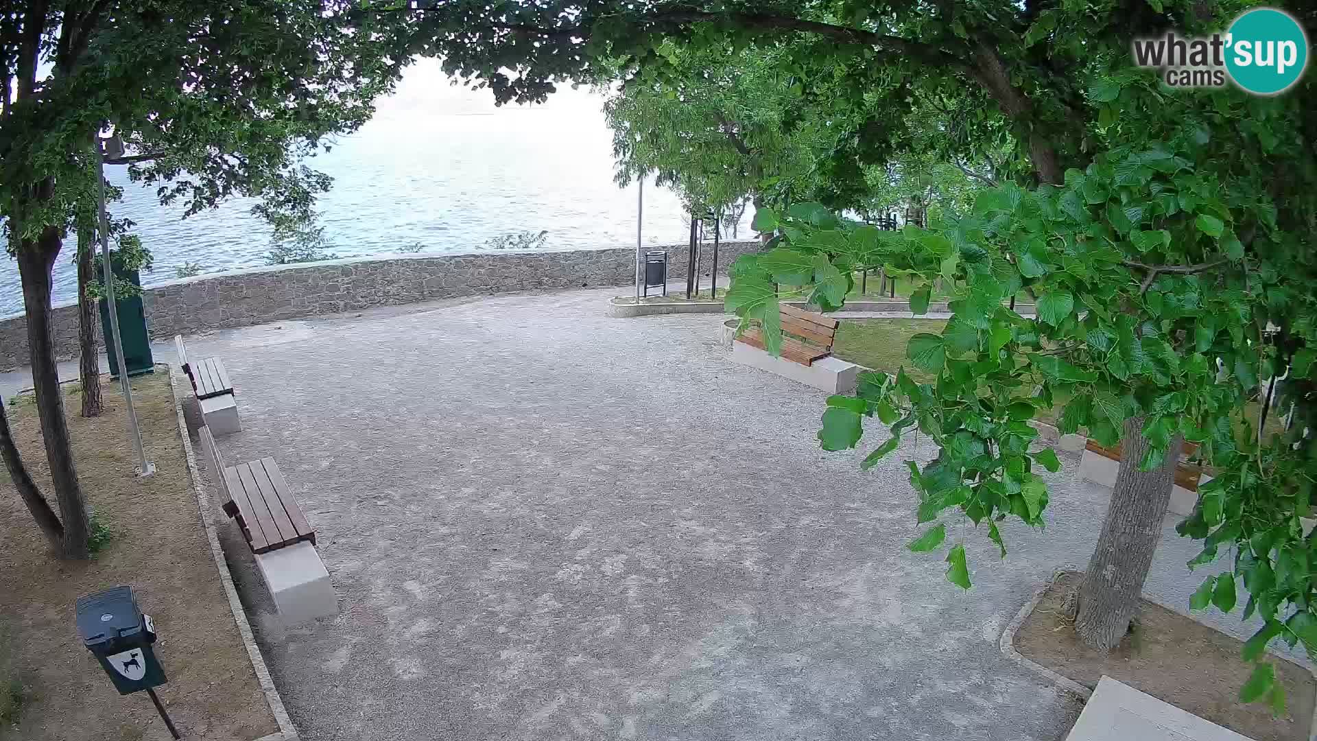 Webcam Senj en direct – Parc des Écrivains et canal du Velebit