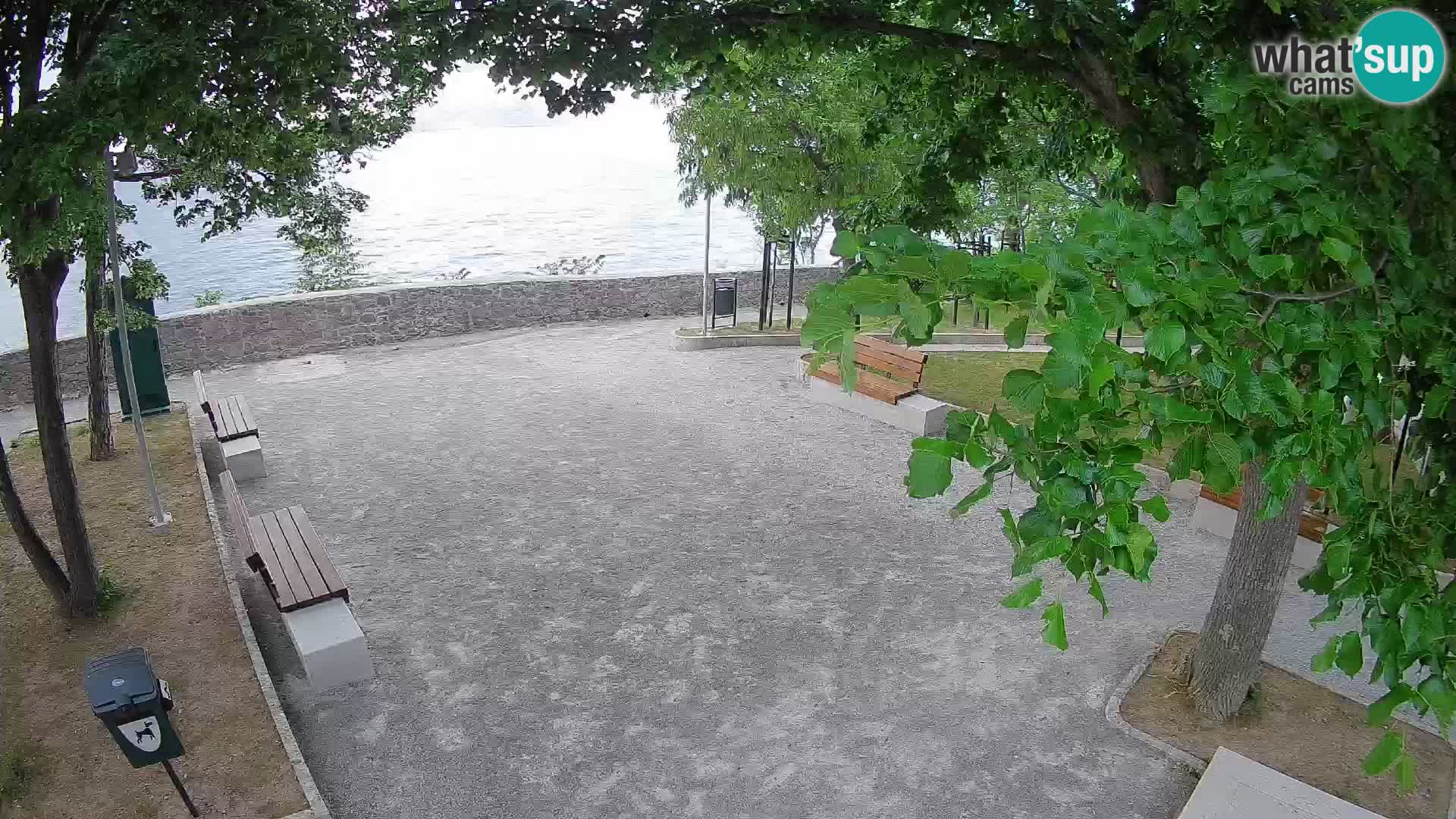 Senj Live Webcam – Schriftstellerpark und Velebit-Kanal