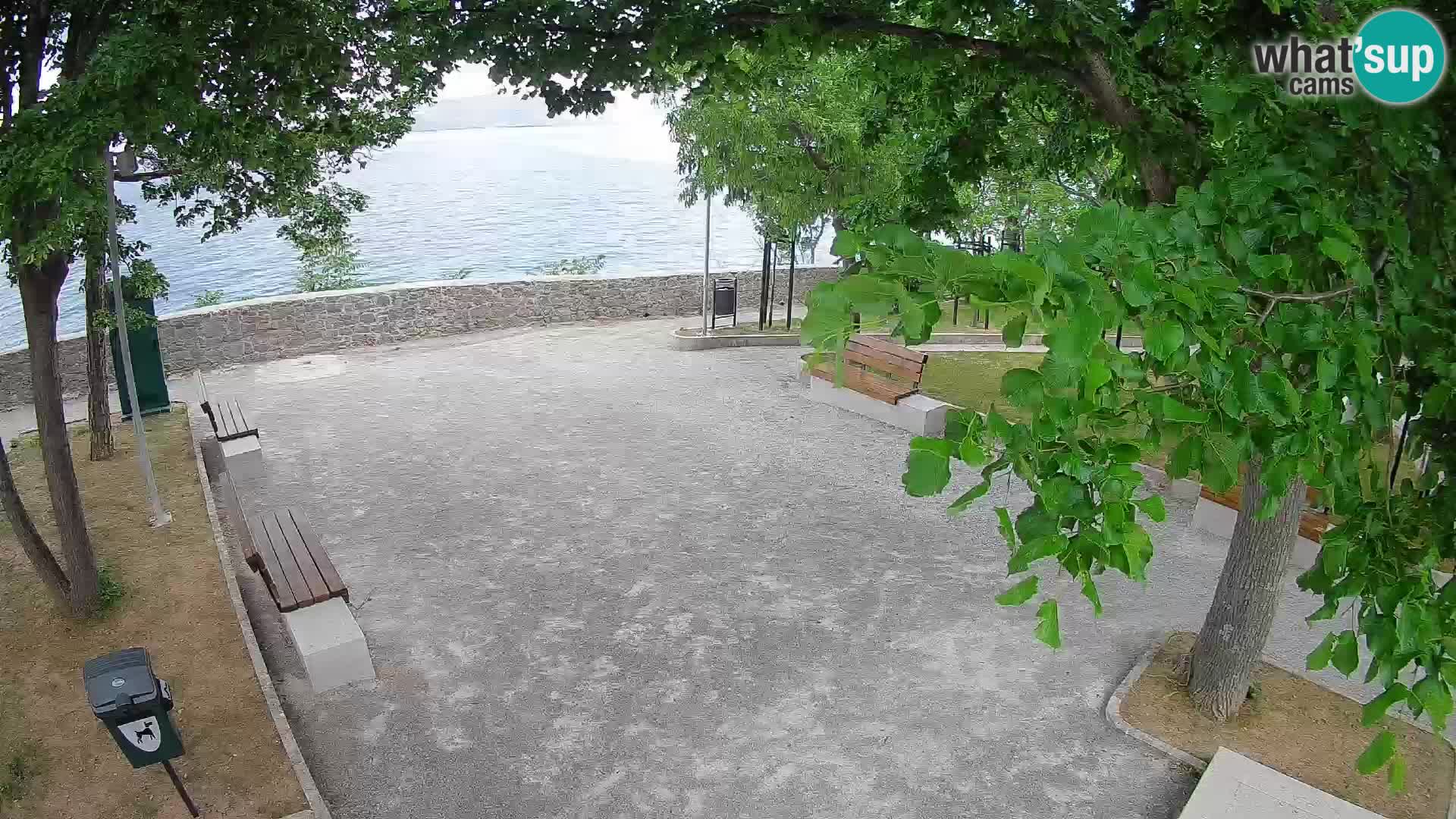 Senj Live Webcam – Schriftstellerpark und Velebit-Kanal