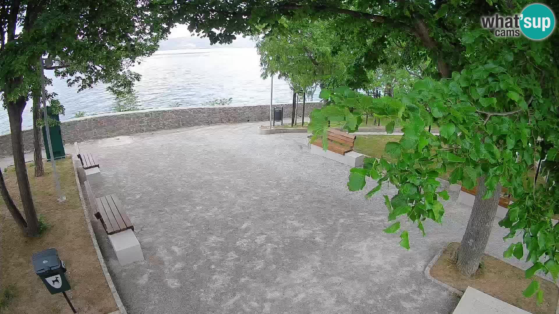 Webcam Senj en direct – Parc des Écrivains et canal du Velebit