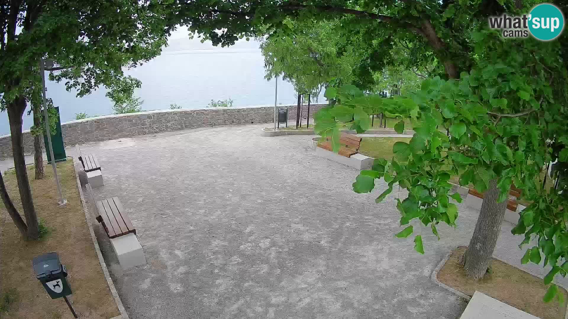Senj Live Webcam – Schriftstellerpark und Velebit-Kanal