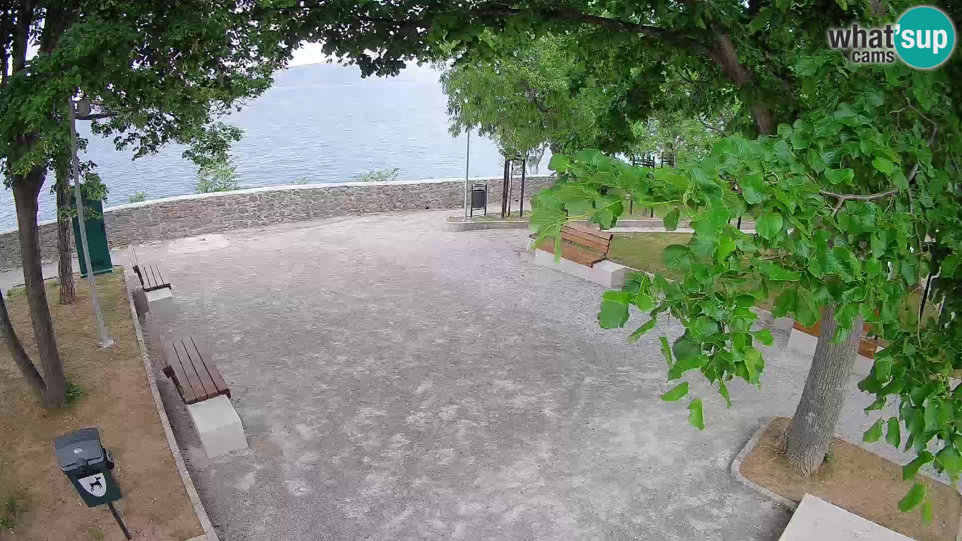 Webcam Senj en direct – Parc des Écrivains et canal du Velebit