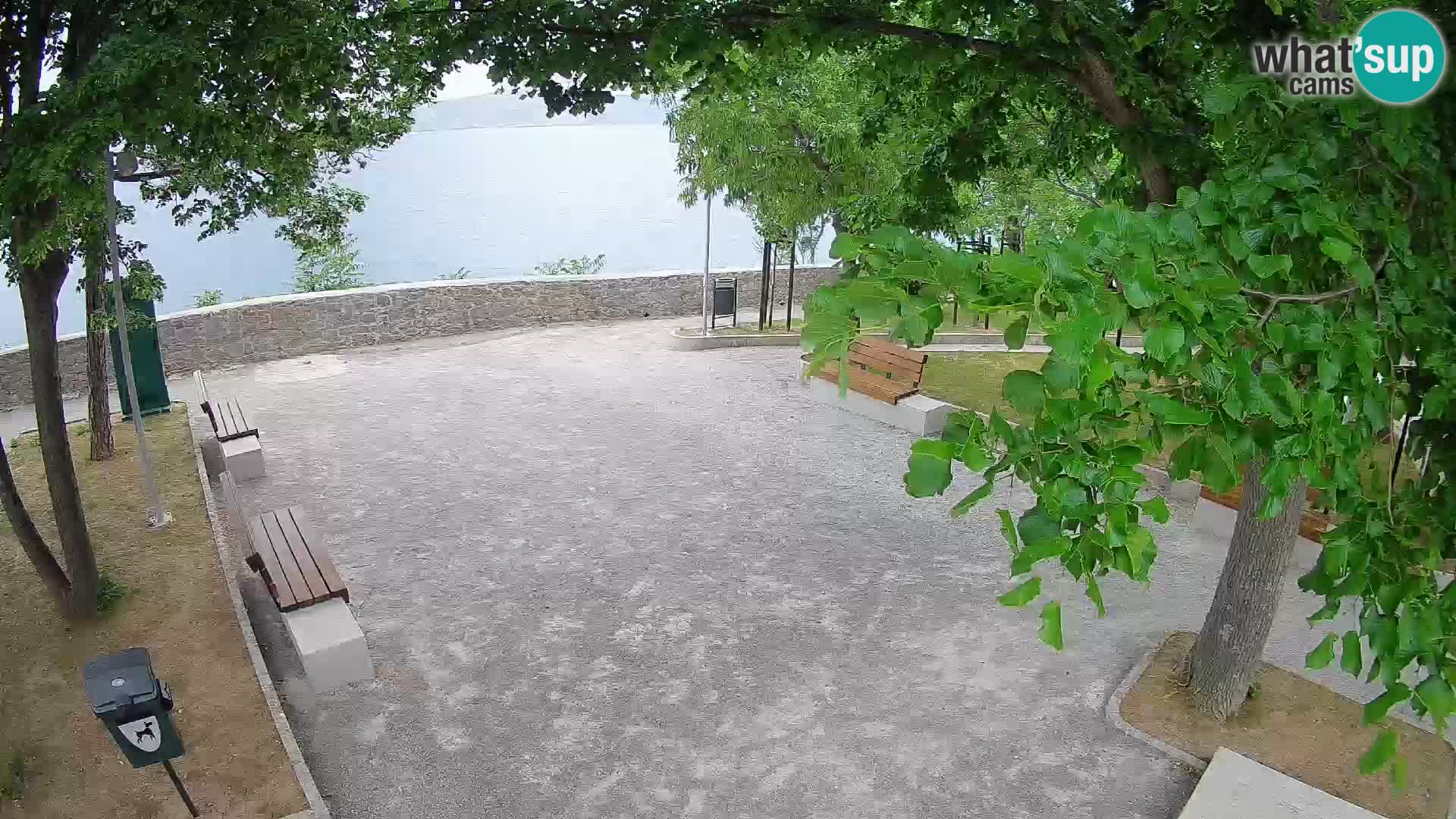 Senj Live Webcam – Schriftstellerpark und Velebit-Kanal