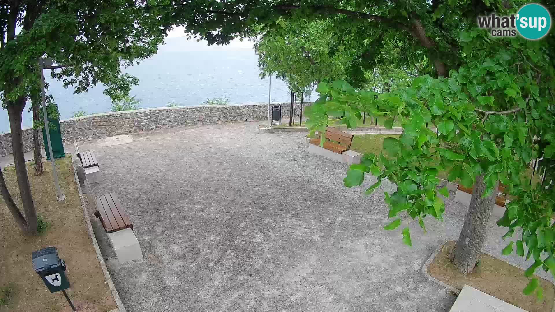 Senj Live Cam – Writers’ Park and the Velebit Channel