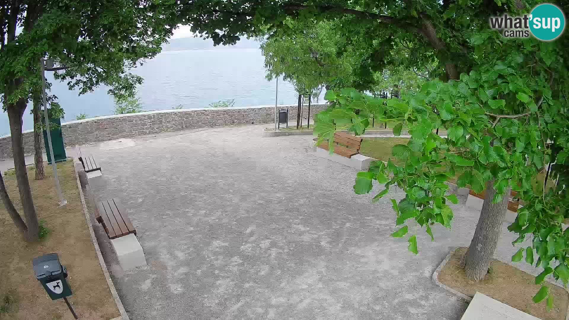 Senj Live Webcam – Schriftstellerpark und Velebit-Kanal
