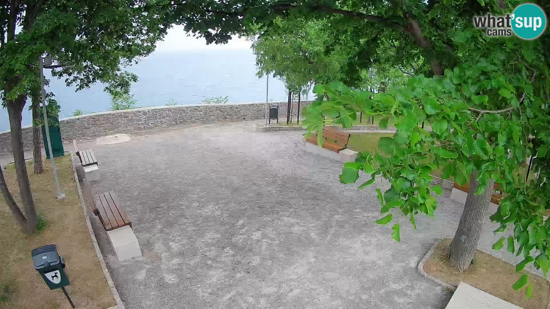 Senj Live Cam – Writers’ Park and the Velebit Channel