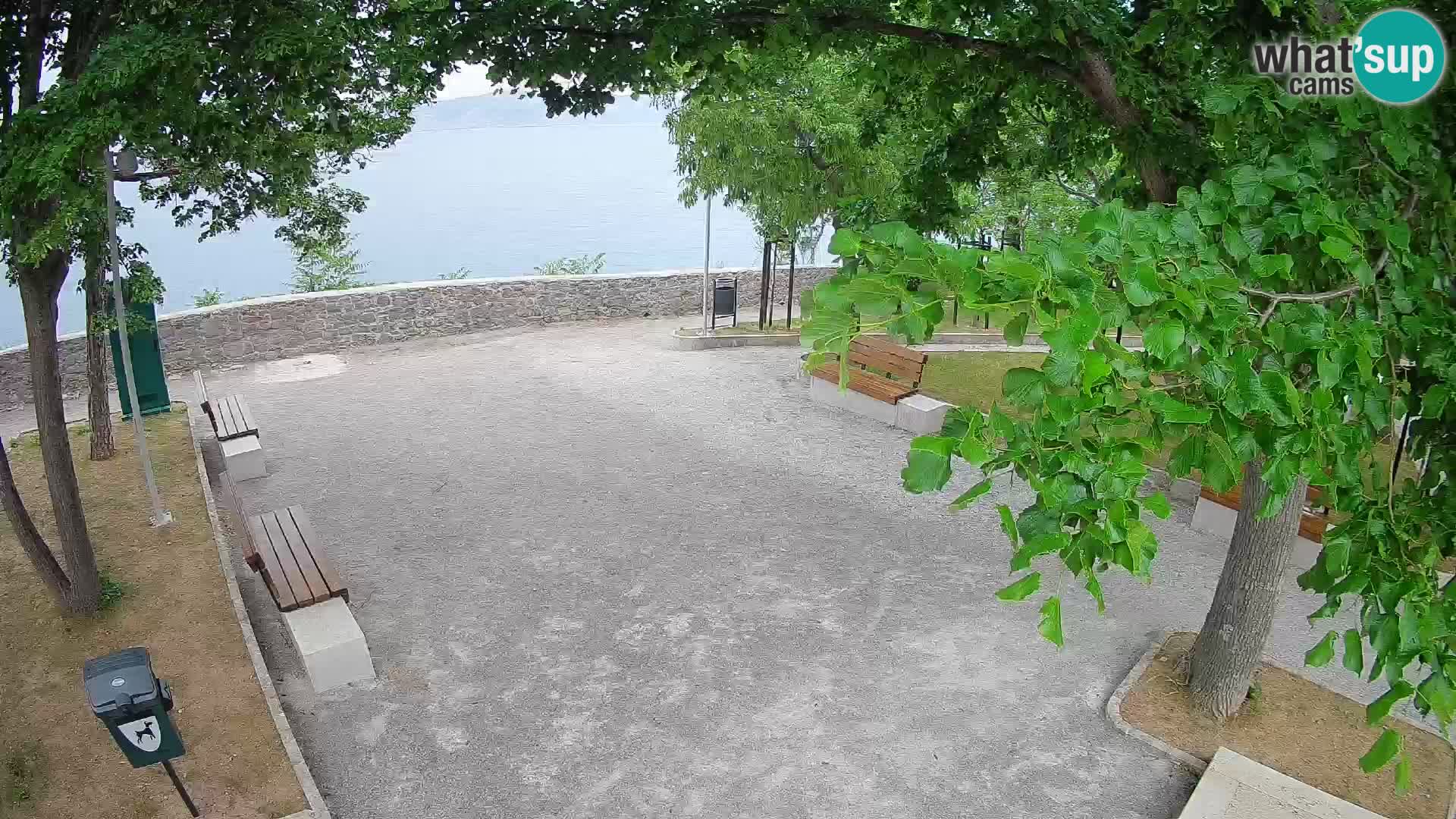 Senj Live Cam – Writers’ Park and the Velebit Channel