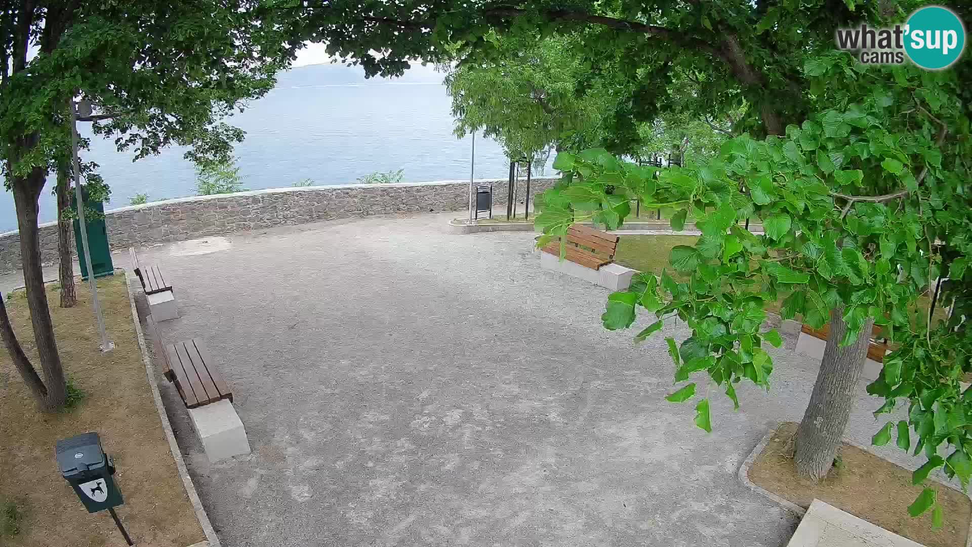 Senj Live Cam – Writers’ Park and the Velebit Channel