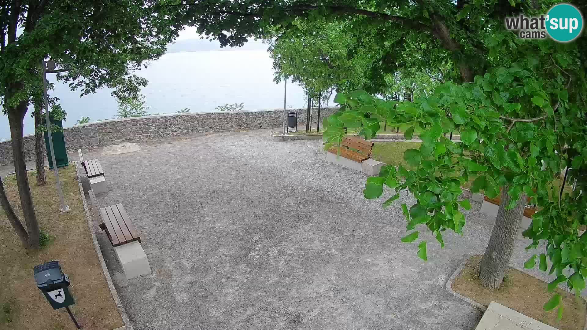Senj Live Webcam – Schriftstellerpark und Velebit-Kanal