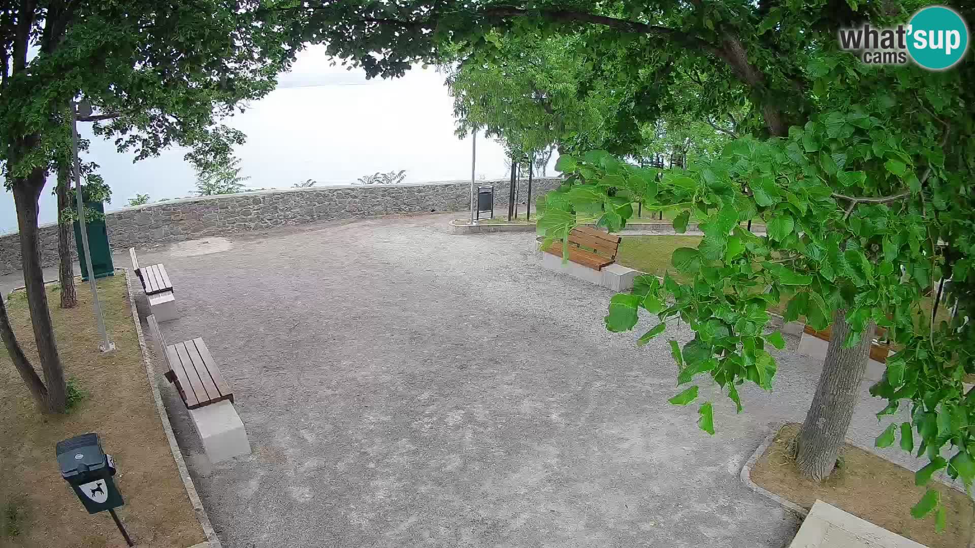 Webcam Senj en direct – Parc des Écrivains et canal du Velebit