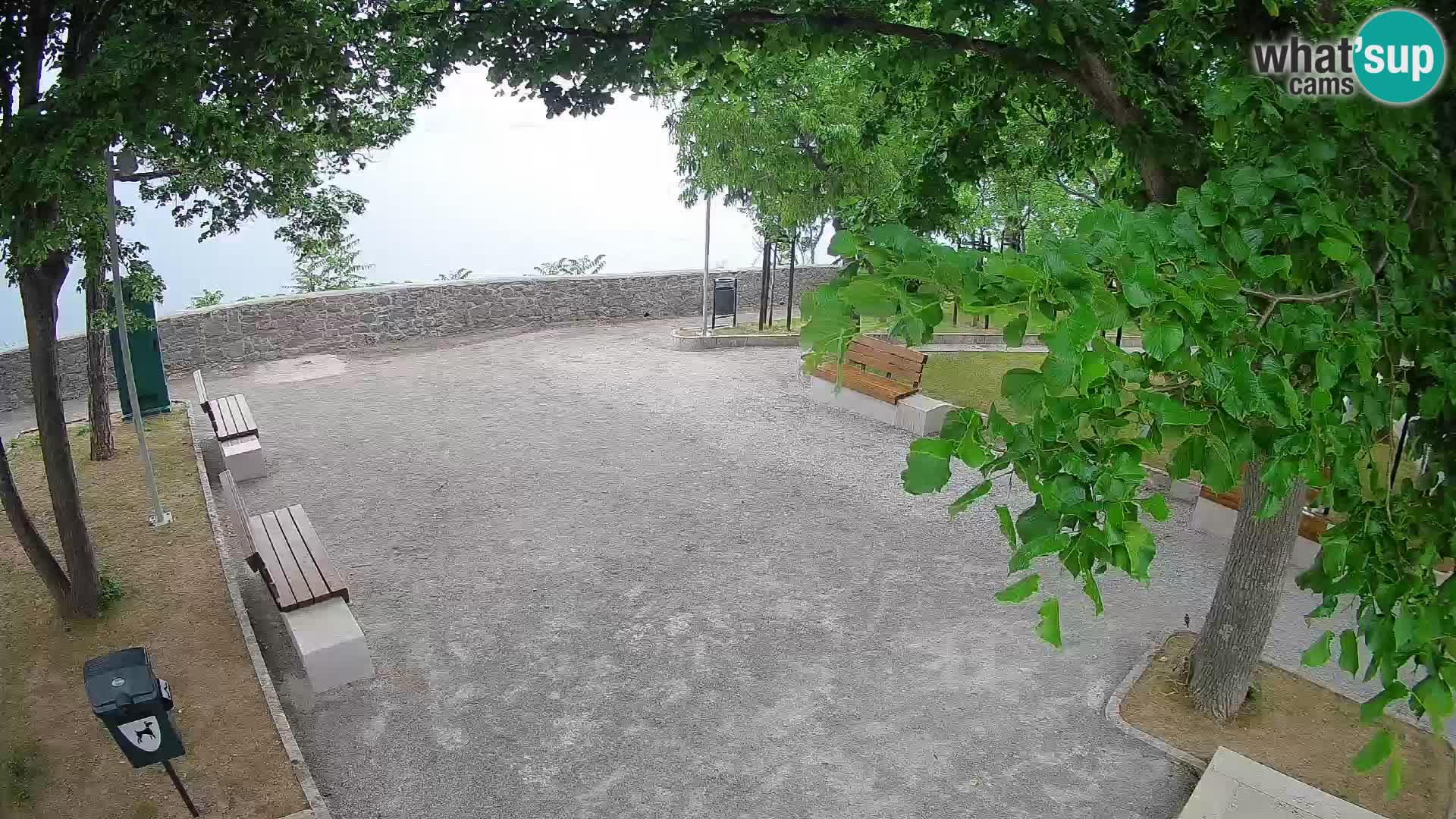 Senj Live Webcam – Schriftstellerpark und Velebit-Kanal