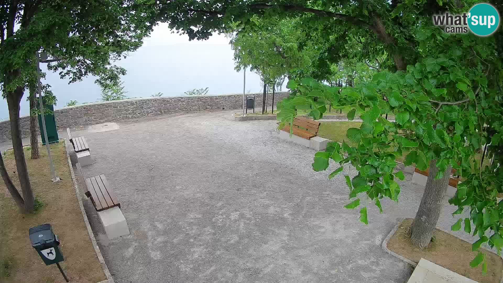 Senj Live Cam – Writers’ Park and the Velebit Channel