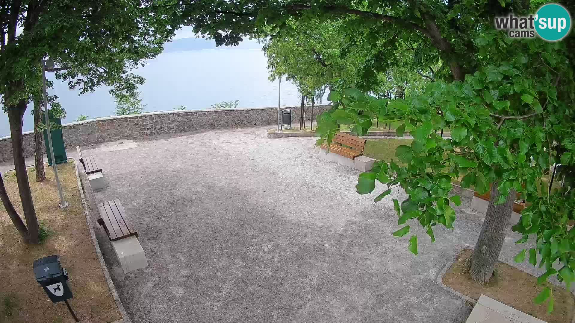 Senj Live Webcam – Schriftstellerpark und Velebit-Kanal