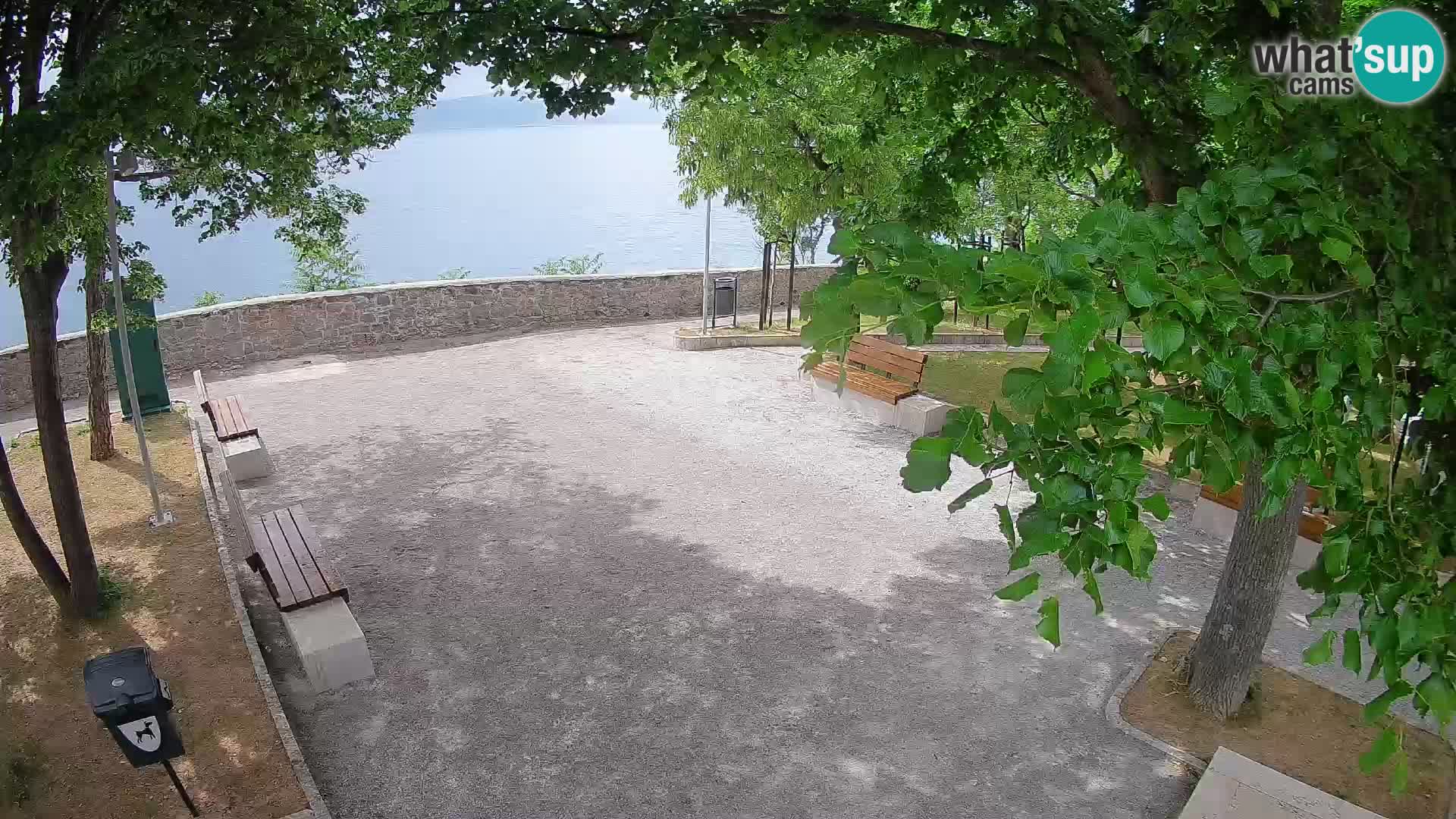 Senj Live Webcam – Schriftstellerpark und Velebit-Kanal