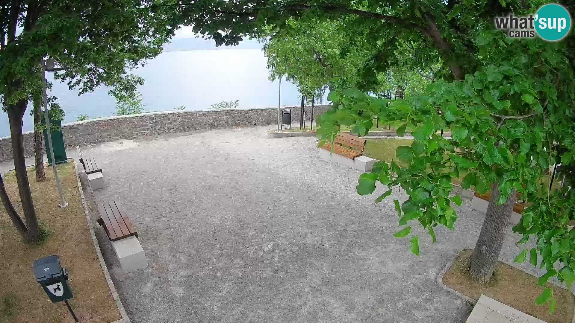 Spletna kamera Senj v živo – Park pisateljev in Velebitski kanal