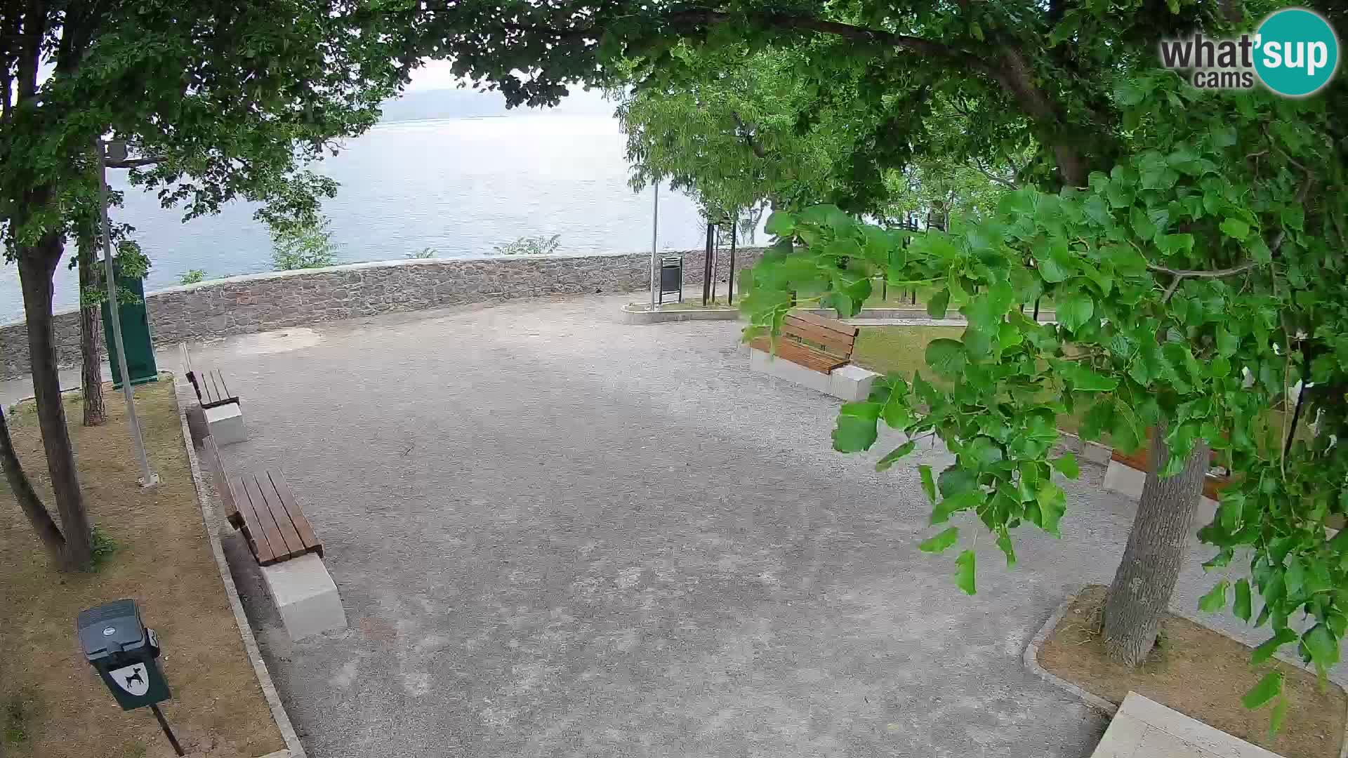 Senj Live Webcam – Schriftstellerpark und Velebit-Kanal
