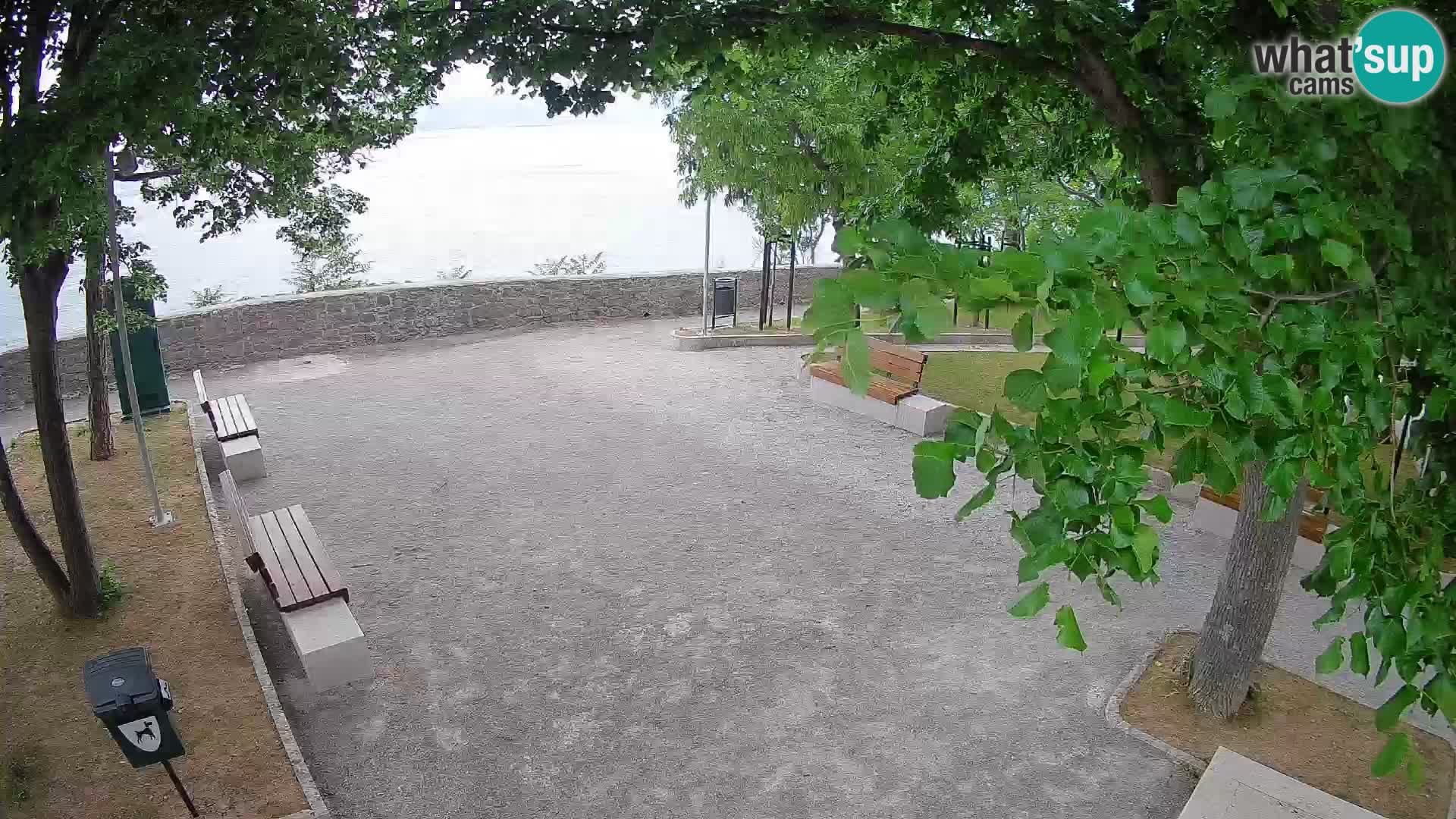 Senj Live Cam – Writers’ Park and the Velebit Channel