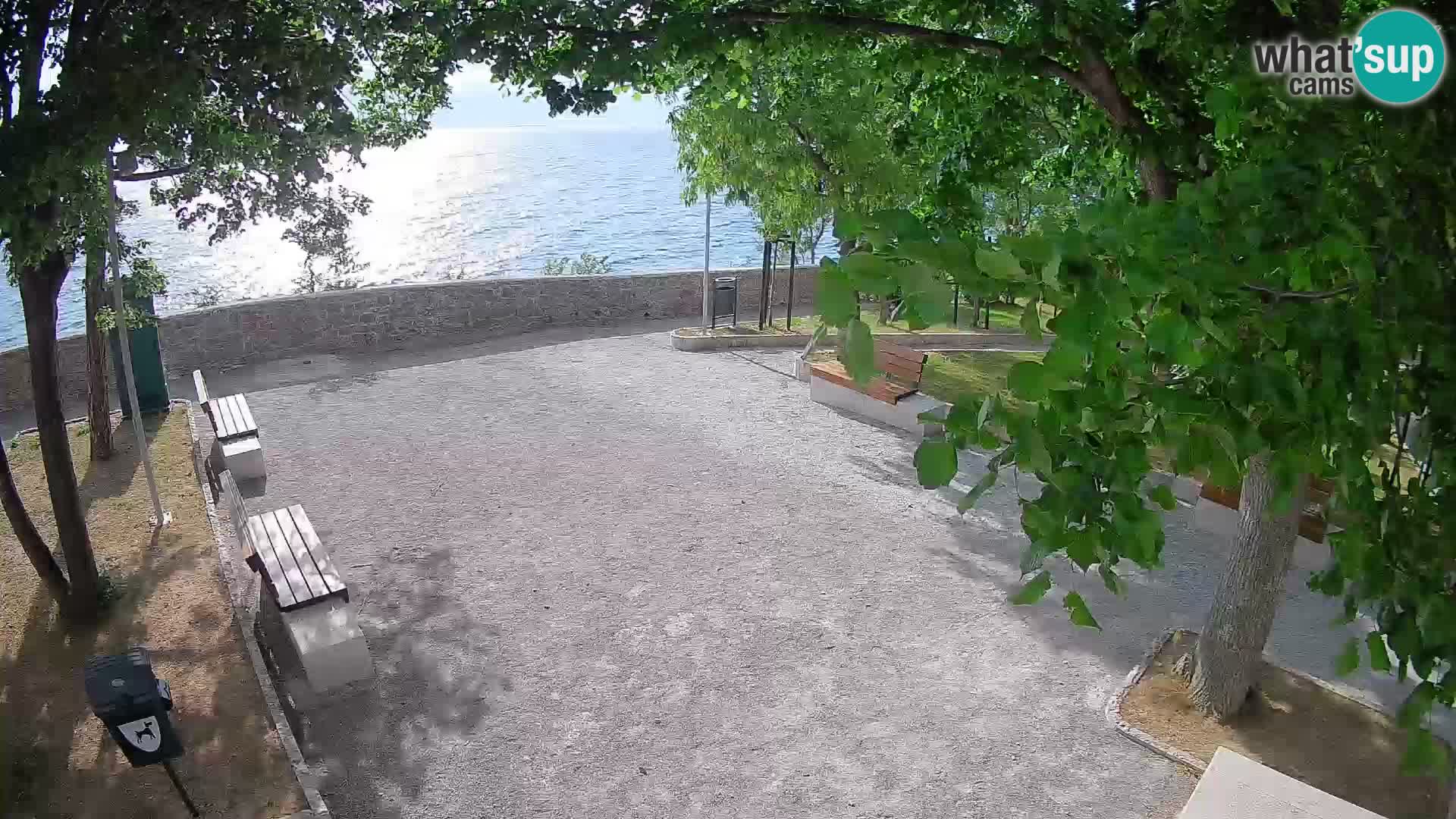 Senj Live Cam – Writers’ Park and the Velebit Channel