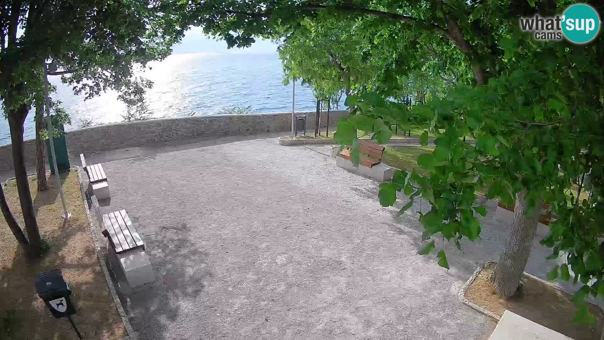 Senj Live Webcam – Schriftstellerpark und Velebit-Kanal