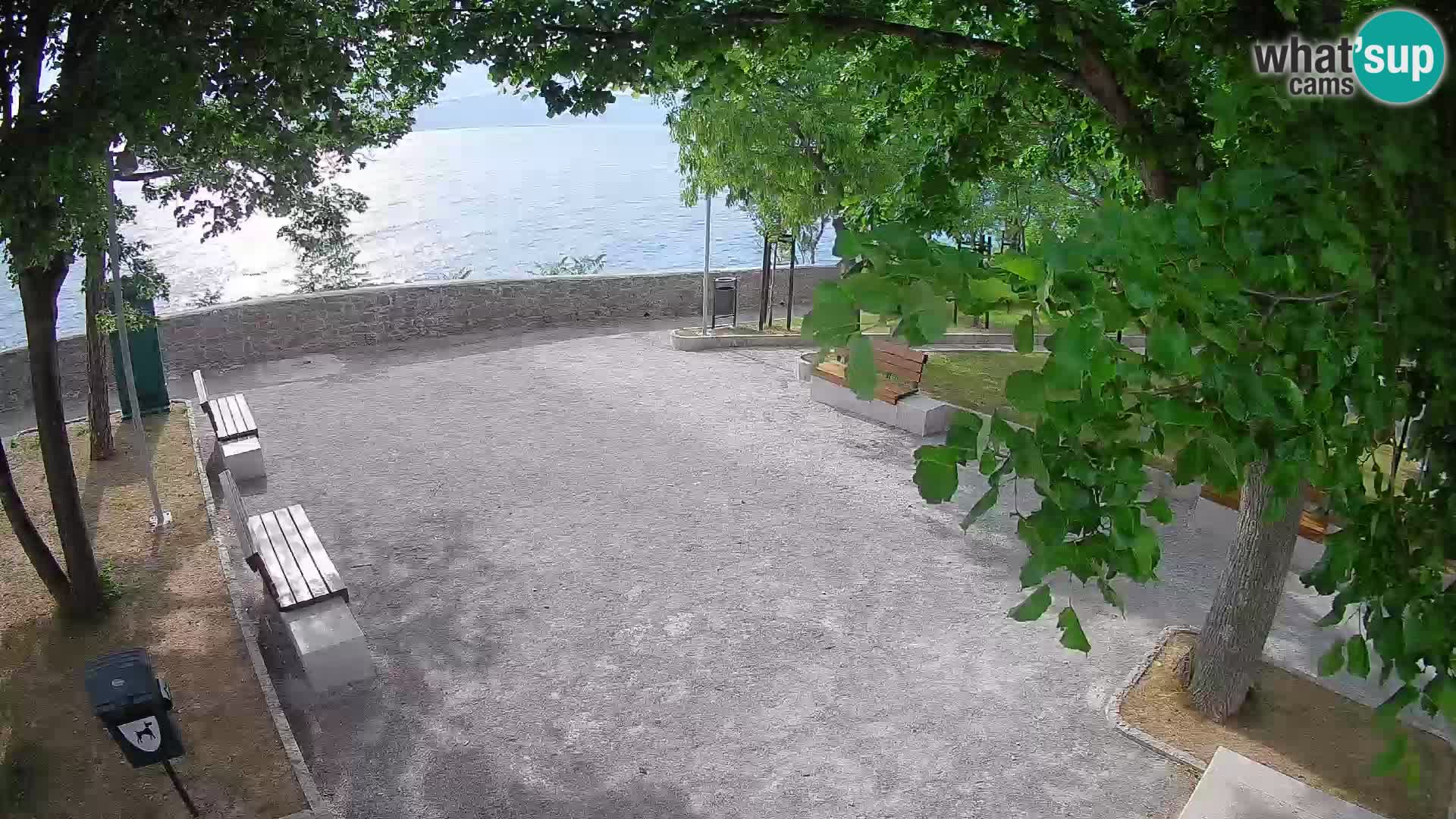 Webcam Senj en direct – Parc des Écrivains et canal du Velebit