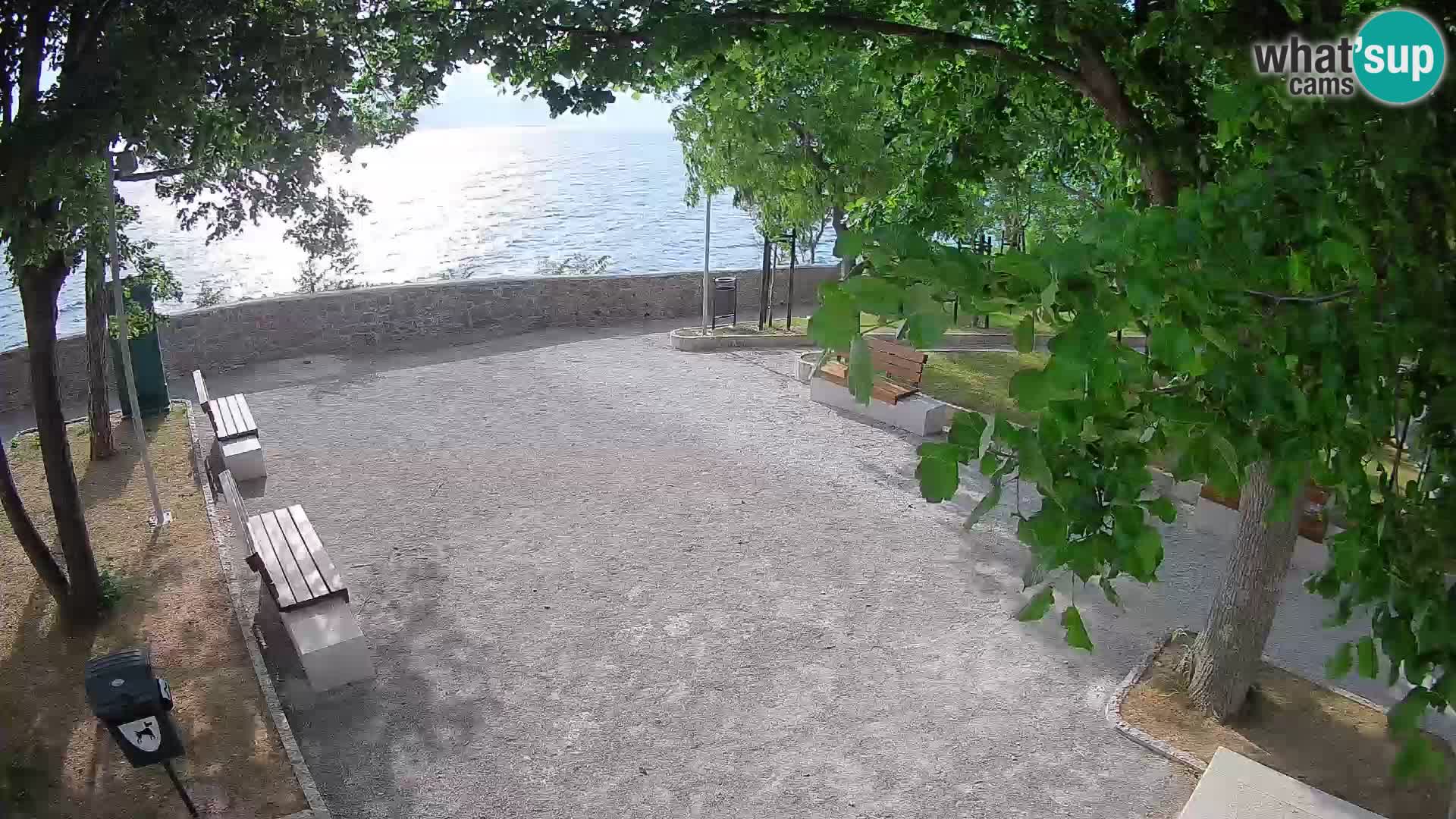 Senj Live Webcam – Schriftstellerpark und Velebit-Kanal