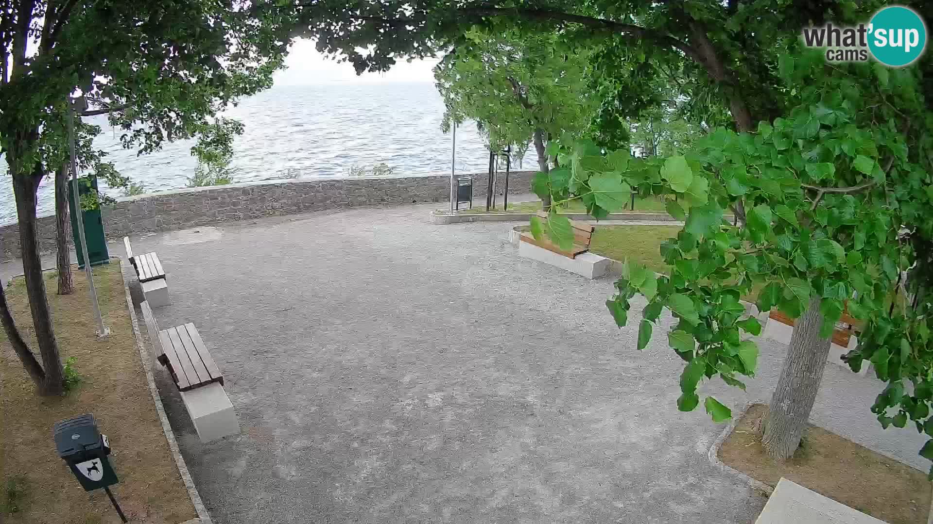 Senj Live Webcam – Schriftstellerpark und Velebit-Kanal