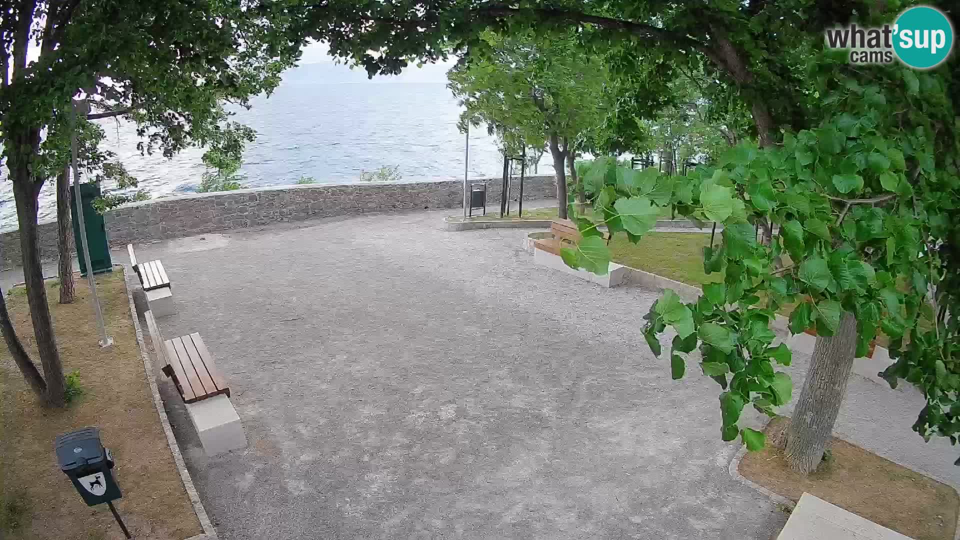 Senj Live Cam – Writers’ Park and the Velebit Channel