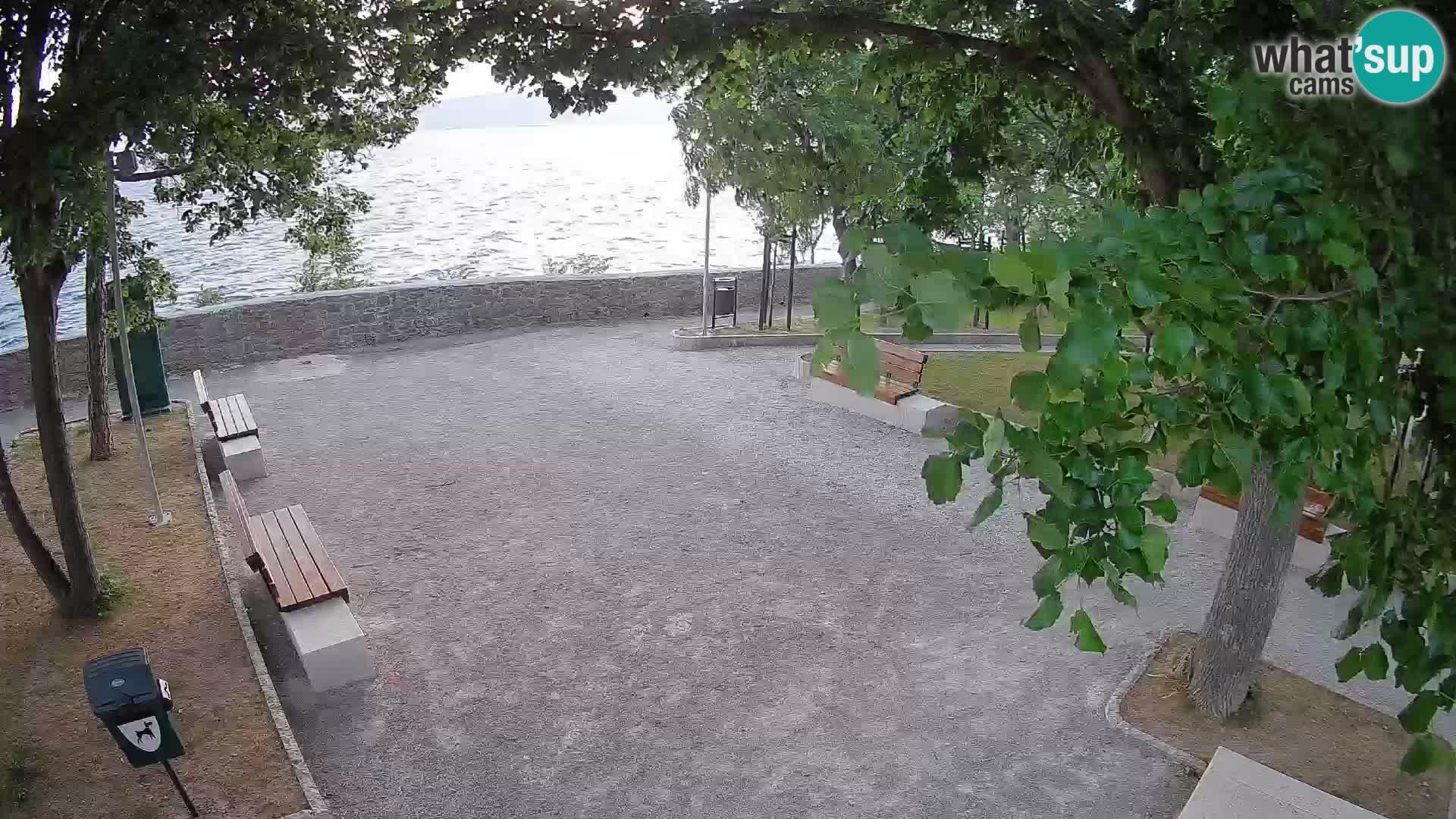 Senj Live Webcam – Schriftstellerpark und Velebit-Kanal