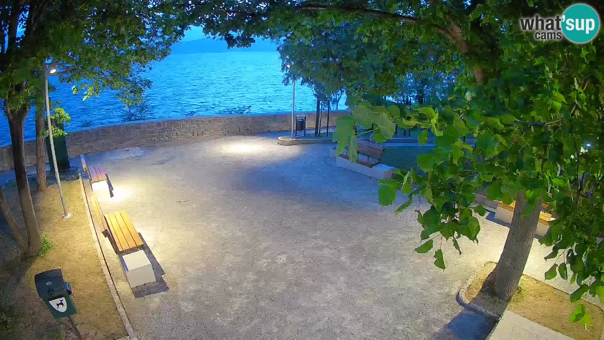 Senj Live Webcam – Schriftstellerpark und Velebit-Kanal