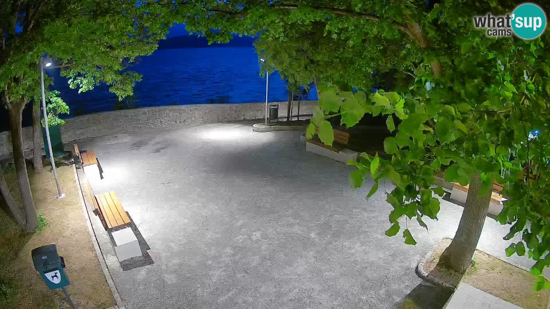 Senj Live Cam – Writers’ Park and the Velebit Channel