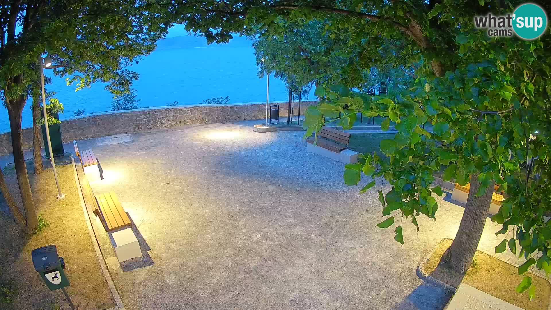 Senj Live Cam – Writers’ Park and the Velebit Channel