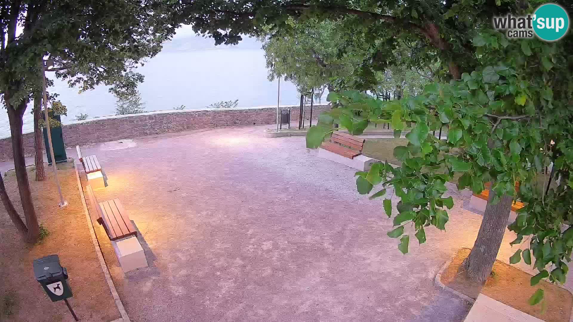 Senj Live Cam – Writers’ Park and the Velebit Channel