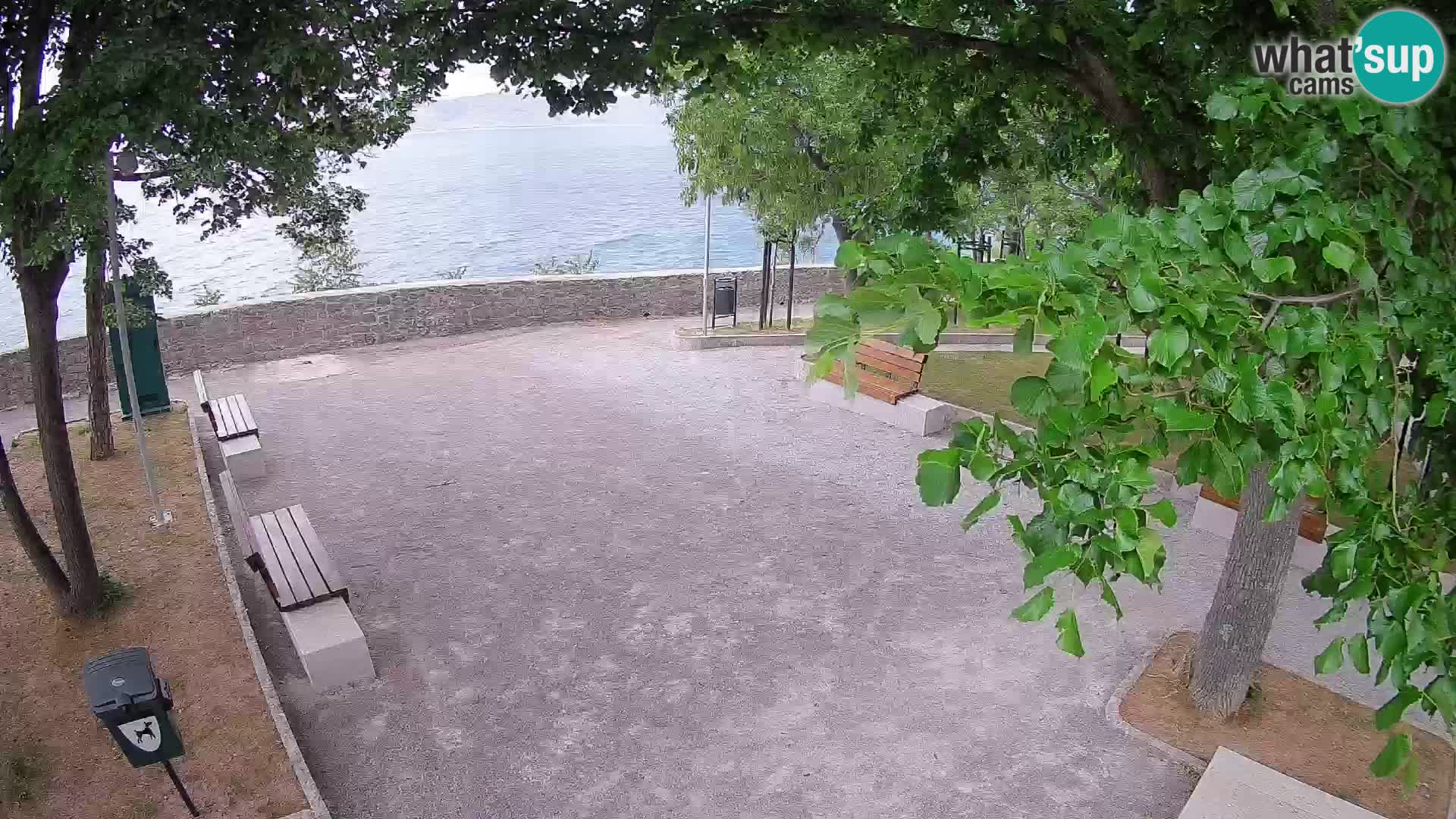 Senj Live Webcam – Schriftstellerpark und Velebit-Kanal