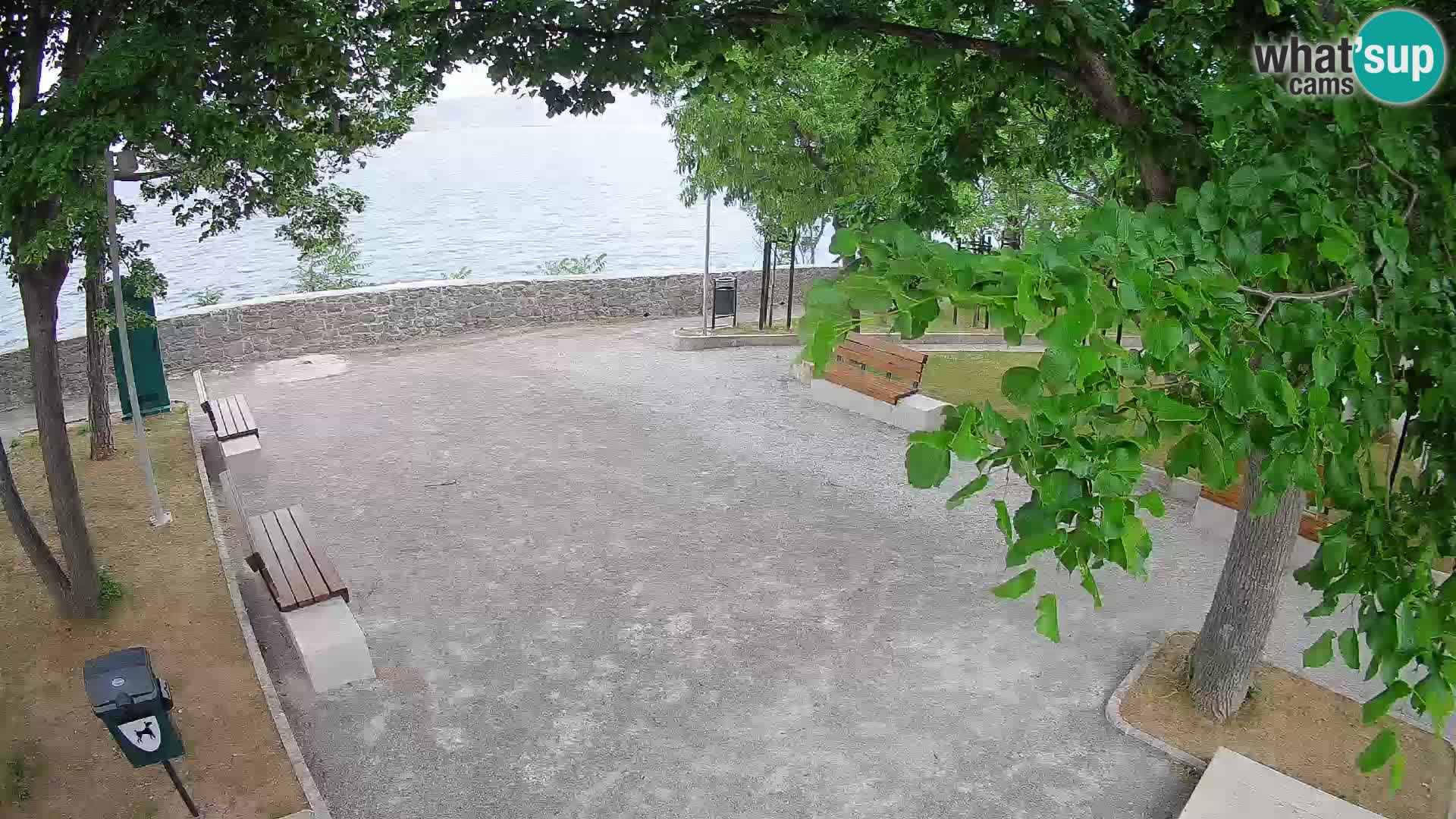 Senj Live Cam – Writers’ Park and the Velebit Channel