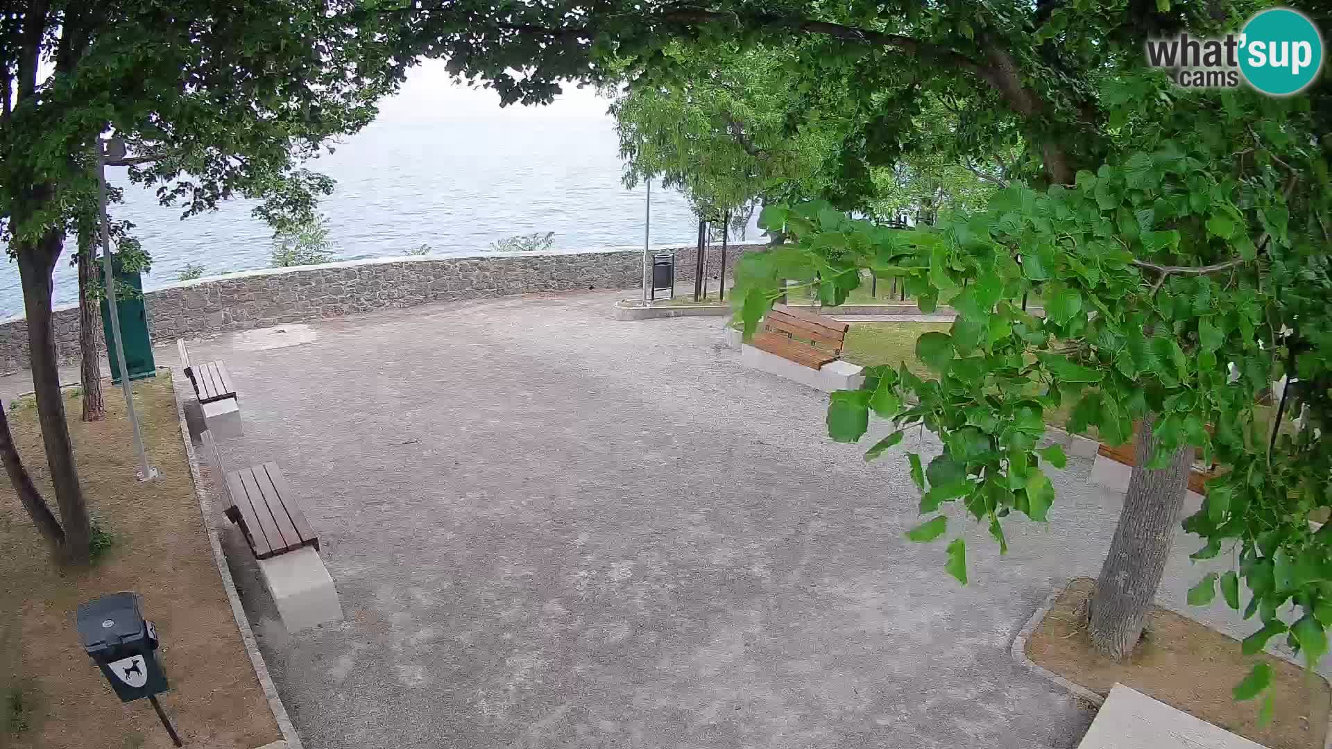 Senj Live Webcam – Schriftstellerpark und Velebit-Kanal